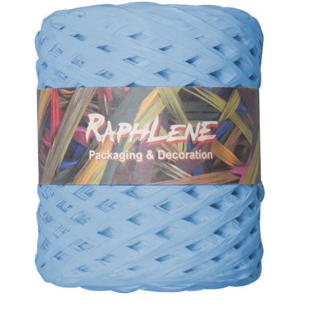 Raphia polypropylène mat 200 m coloris Bleu gris — bobine professionnelle
