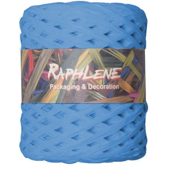 Raphia polypropylène mat 200 m coloris Bleu — bobine professionnelle
