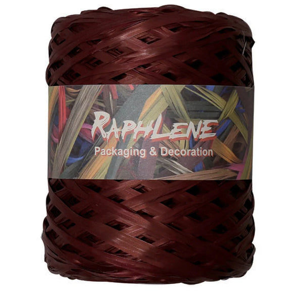 Raphia polypropylène mat 200 m coloris Bordeaux — bobine professionnelle