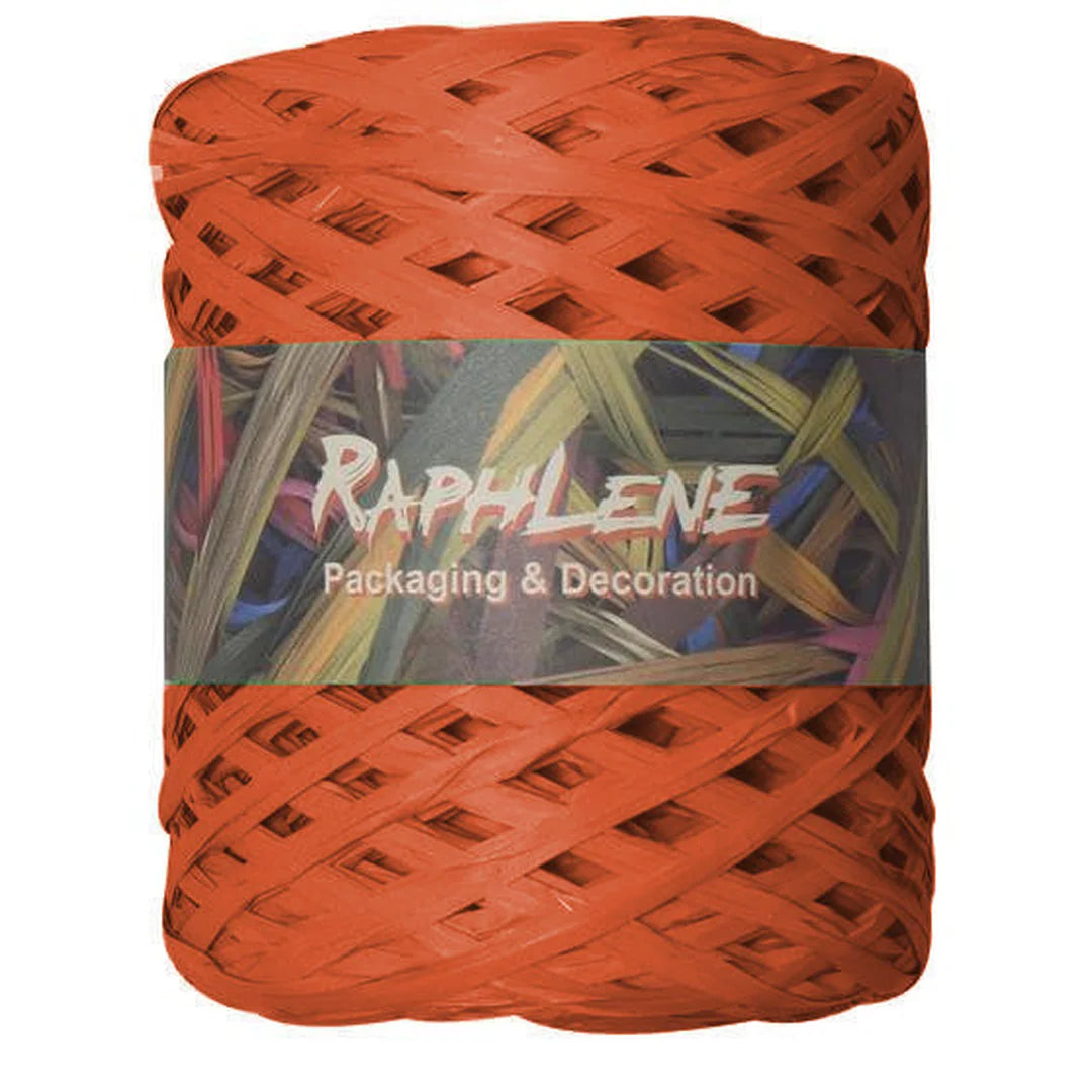 Raphia polypropylène mat 200 m coloris Cognac — bobine professionnelle