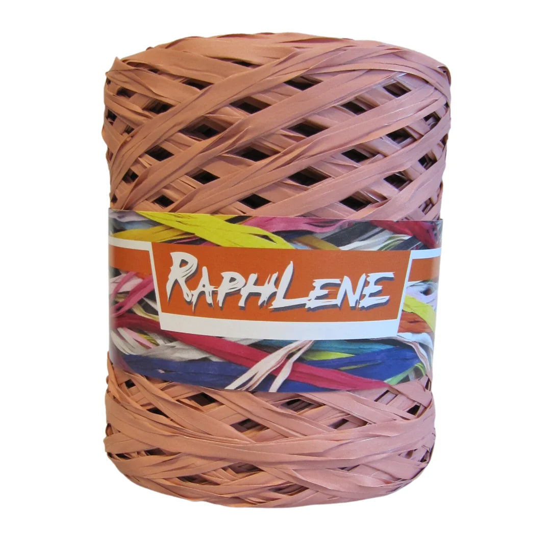 Raphia polypropylène mat 200 m coloris Corail — bobine professionnelle