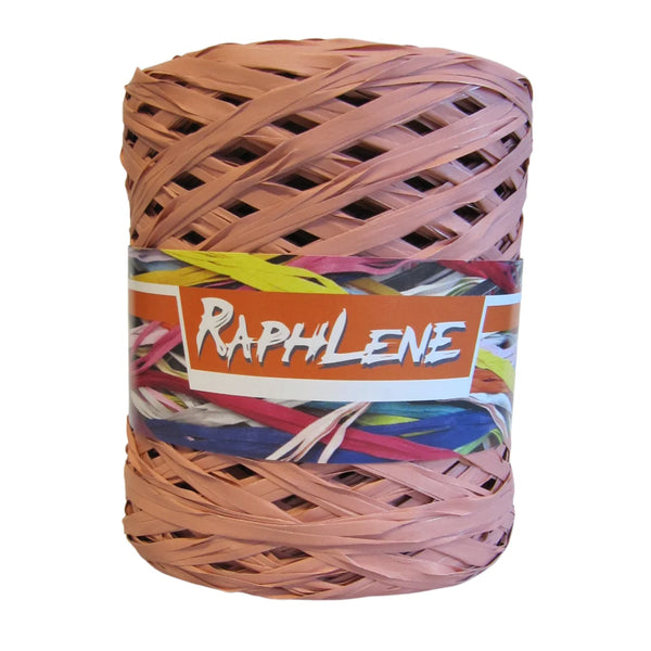 Raphia polypropylène mat 200 m coloris Corail — bobine professionnelle