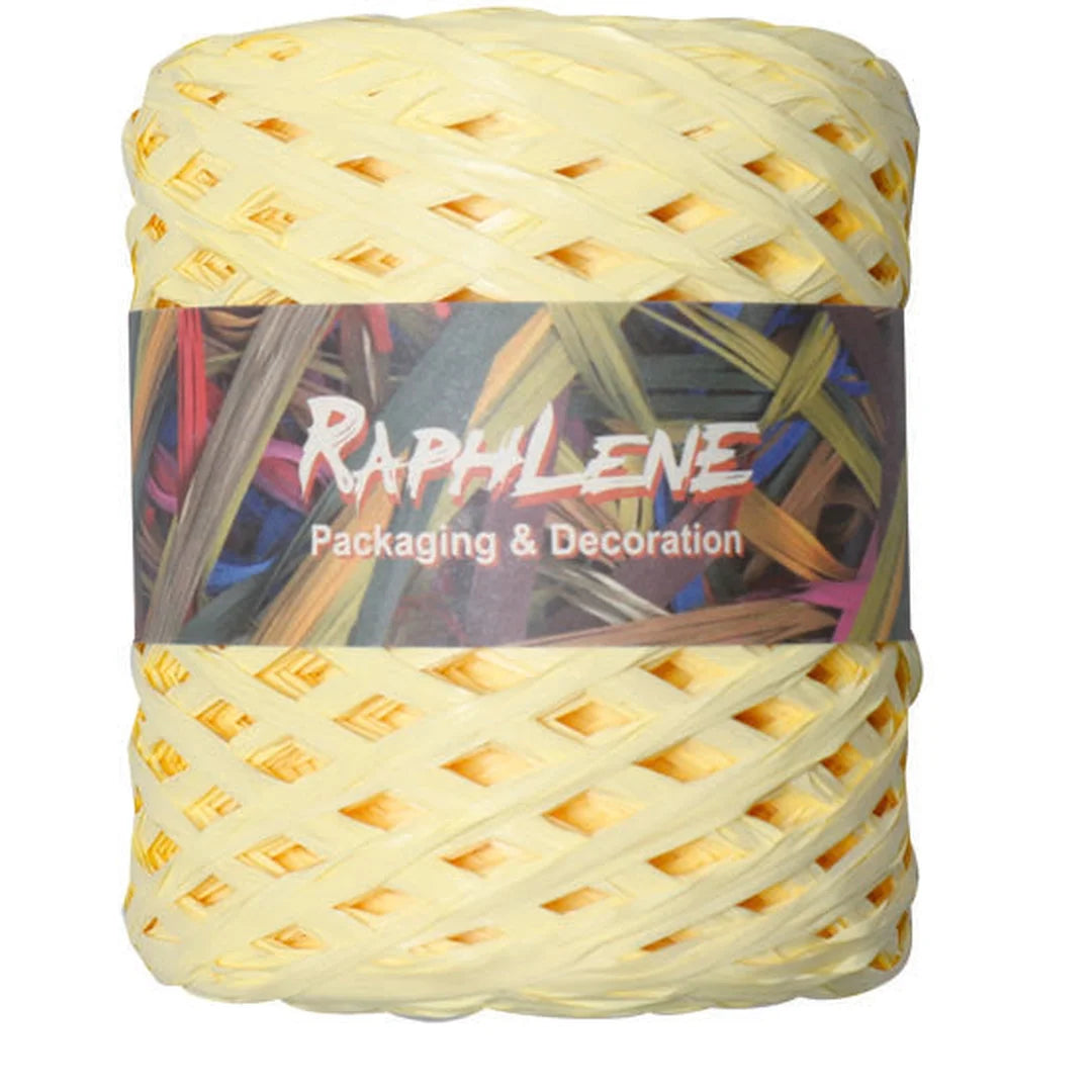 Raphia polypropylène mat 200 m coloris Crème — bobine professionnelle