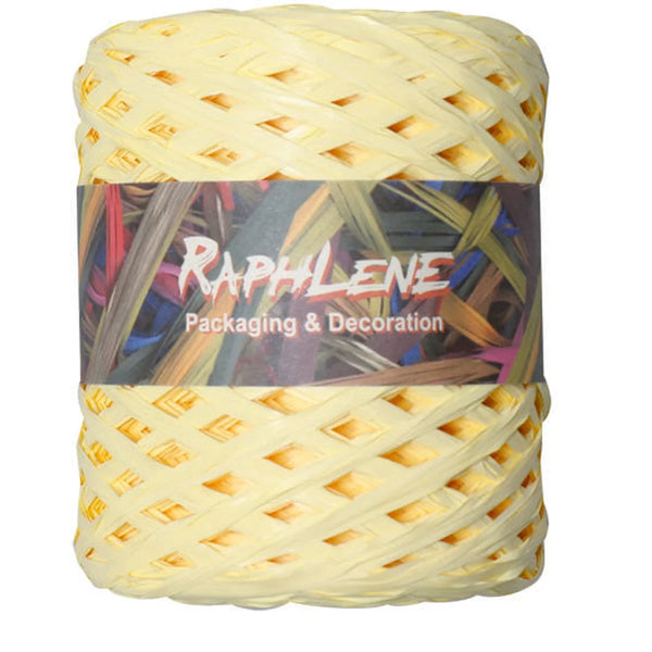 Raphia polypropylène mat 200 m coloris Crème — bobine professionnelle