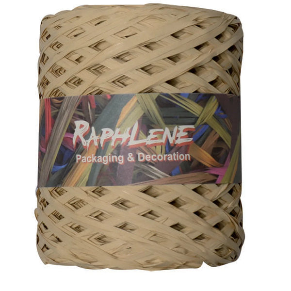 Raphia polypropylène mat 200 m coloris Naturel — bobine professionnelle