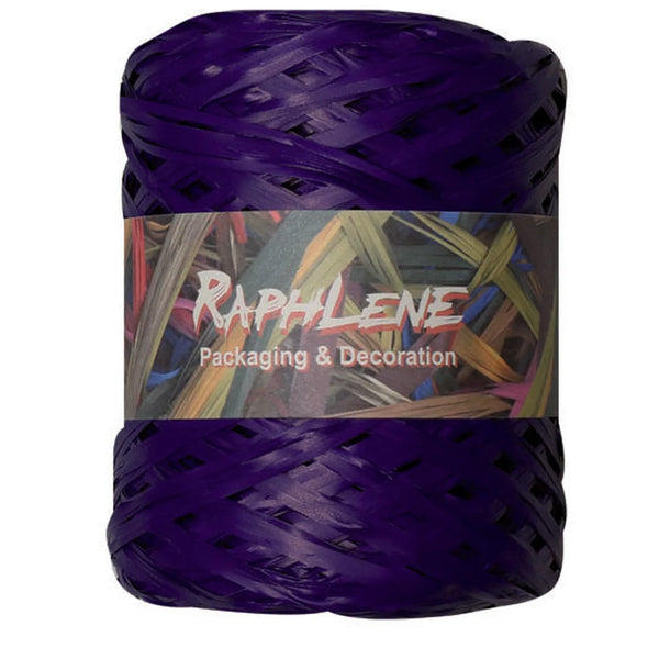 Raphia polypropylène mat 200 m coloris Pruneau — bobine professionnelle