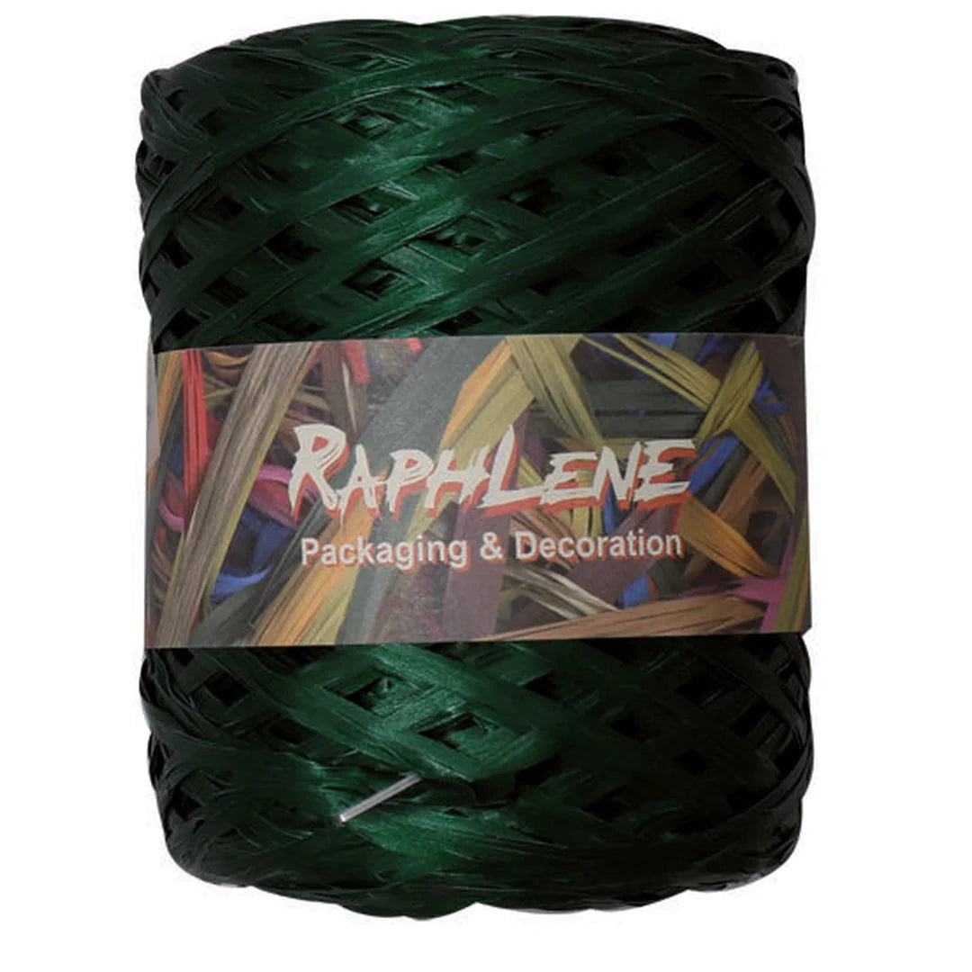 Raphia polypropylène mat 200 m coloris Sapin — bobine professionnelle