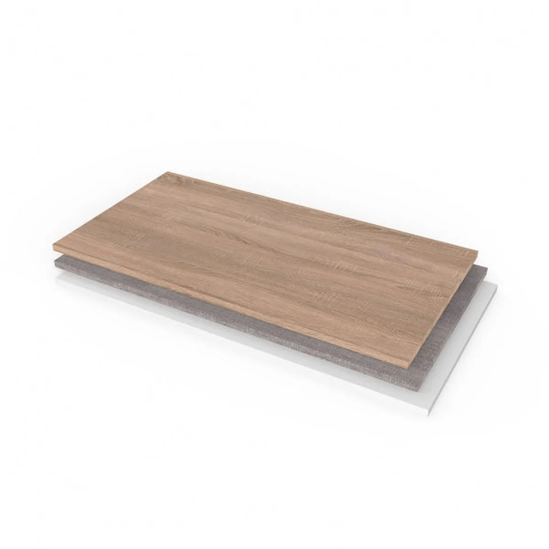 Rayon mélaminé pour table Triplo, disponible en 60, 90 et 100 cm – bois clair, gris ou blanc glossy