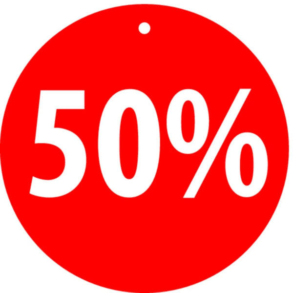 Rotair carton inscription 30% blanc sur rouge à suspendre en vitrine ou rayon