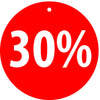 Rotairs carton soldes à suspendre double face rouge et blanc Ø 12 cm, lot de 10