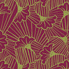 Rouleau papier cadeau motif fleurs or sur fond lie de vin, papier couché 60g, 0,7x100m