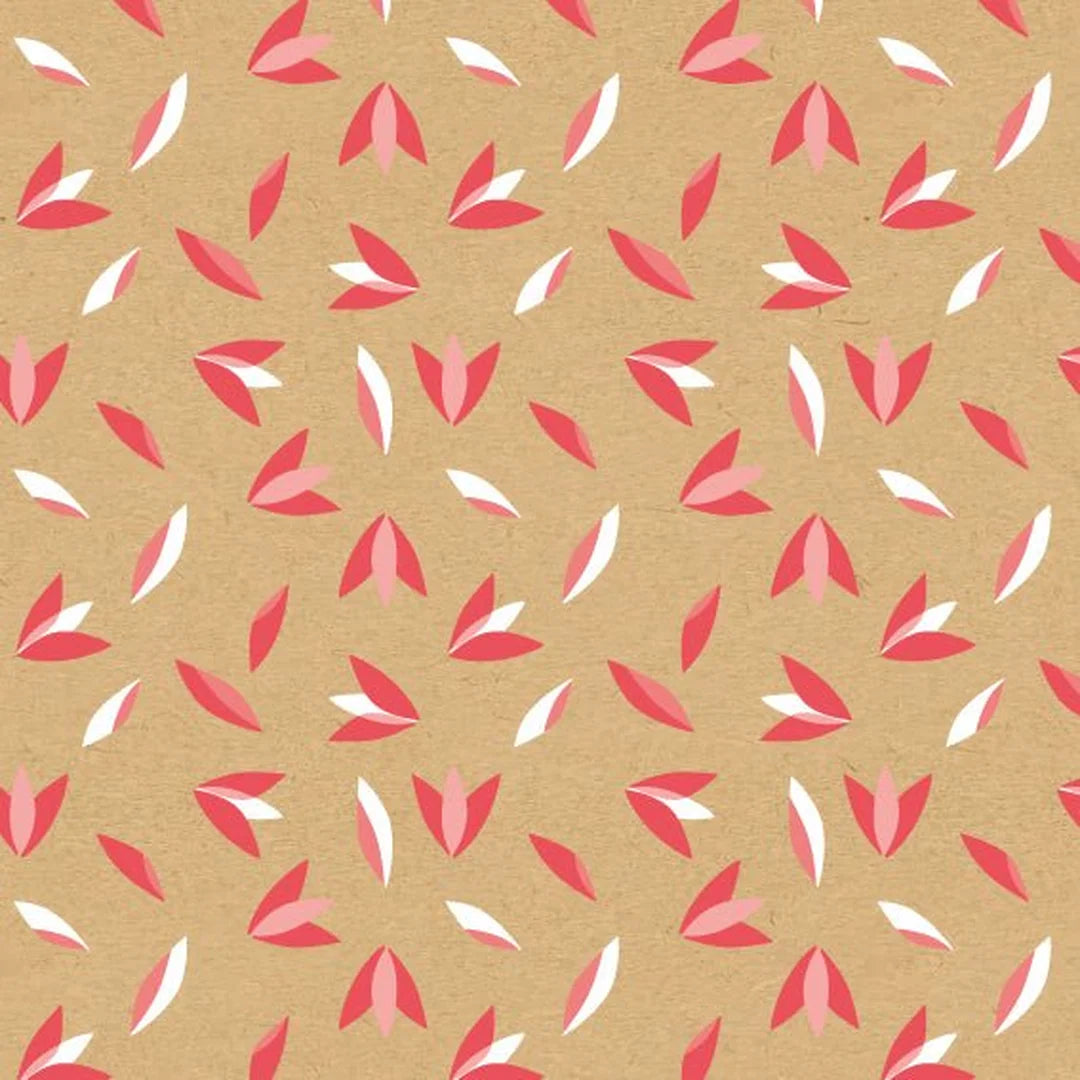 Rouleau papier kraft brun motif épis rouge et blanc 70 cm x 50 m — emballage professionnel