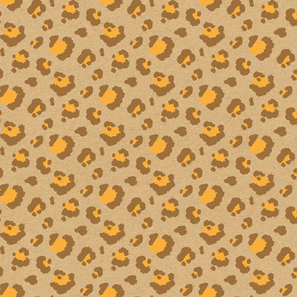 Rouleau papier cadeau kraft brun motif léopard 50 m pour boutique mode et cadeaux