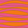 Rouleau papier cadeau lignes vagues orange et rose, papier couché, 0,7x100m, emballage magasin