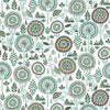 Rouleau papier cadeau Noël motif animaux et plantes vertes sur fond couché blanc 90 g – 0,7 x 100 m