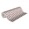 Rouleau papier cadeau Noël motif Père Noël avec cadeaux sur fond couché blanc 90 g – 0,7 x 100 m
