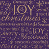 Rouleau papier cadeau Noël texte argent sur fond bleu couché 60 g – 0,7 x 100 m