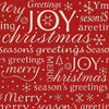 Rouleau papier cadeau Noël texte Merry Christmas blanc sur fond rouge couché 60 g – 0,7 x 100 m