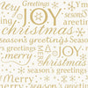 Rouleau papier cadeau Noël texte Merry Christmas doré sur fond blanc couché 80 g – 0,7 x 100 m