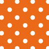 Rouleau papier cadeau pois blancs sur fond orange, papier couché, 0,7x100m, boutiques