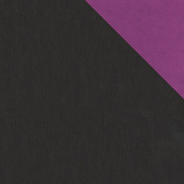 Rouleau papier cadeau recto-verso noir et violet sur kraft blanc, 0,7 x 100 m – DittaDisplay