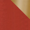Rouleau papier cadeau recto-verso rouge et or sur kraft brun, 0,7 x 100 m – DittaDisplay