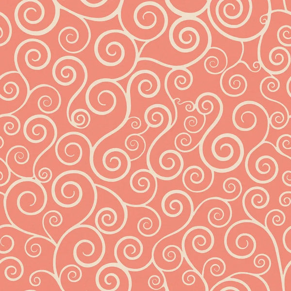 Rouleau papier cadeau spirales blanches sur fond rose, papier couché, 0,7x100m, boutique cadeaux