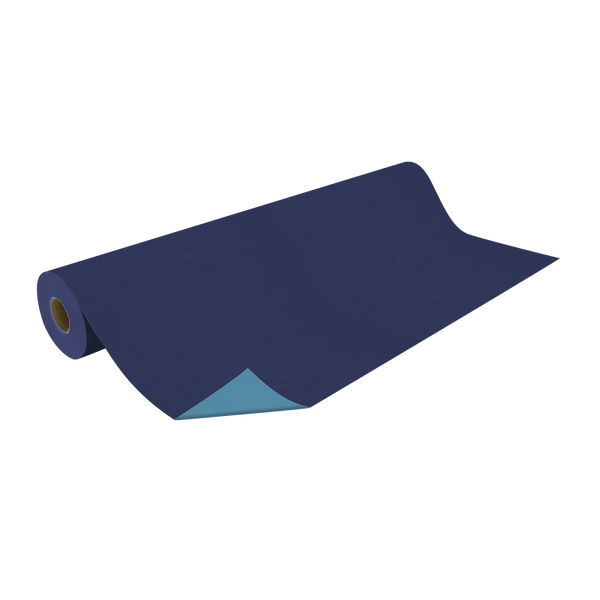 rouleau papier couleurs recto-verso sur kraft, recyclable et résistant, idéal pour emballages cadeaux, loisirs créatifs et décoration.