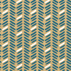 Rouleau papier kraft brun motif chevron turquoise et blanc, vergé 60 g/m², 100 m