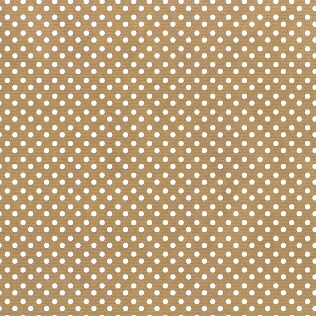 Rouleau papier kraft brun motif pois blanc, papier vergé 60 g/m², 70 cm × 100 m