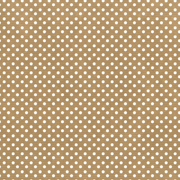 Rouleau papier kraft brun motif pois blanc, papier vergé 60 g/m², 70 cm × 100 m