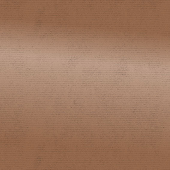 Rouleau de papier métallisé bronze sur kraft, finition brillante, plusieurs couleurs disponibles, idéal pour emballage cadeau, commerces et fleuristes.