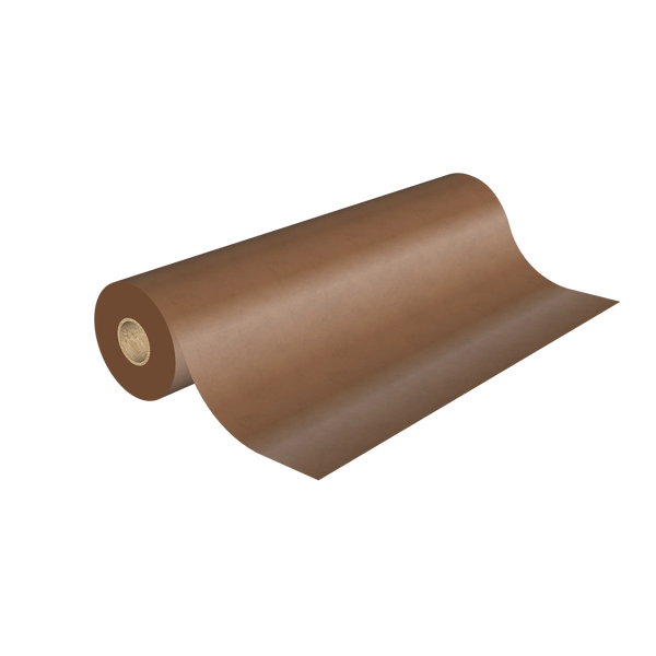 Rouleau de papier métallisé sur kraft, finition brillante, plusieurs couleurs disponibles, idéal pour emballage cadeau, commerces et fleuristes.