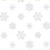 Rouleau polypropylène imprimé, motifs décoratifs flocons, largeur 70 cm et longueur 100 m, idéal pour emballage fleurs, chocolats, cadeaux et paniers garnis.