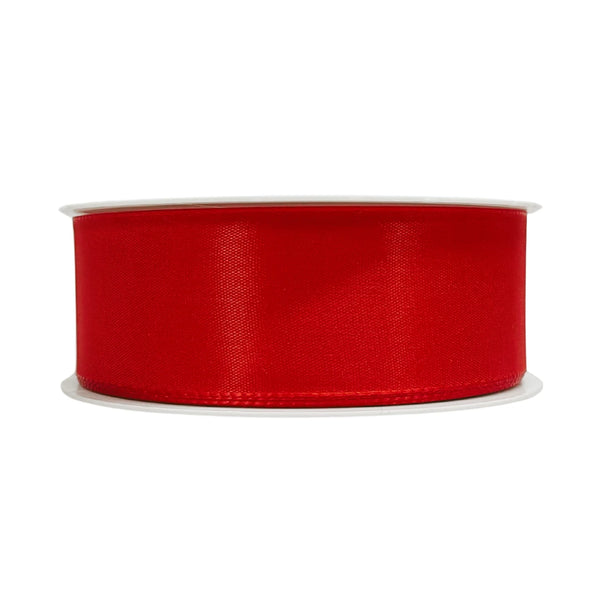 ruban taffetas rouge en bobine de 50 m, 4 largeurs (8 / 15 / 25 / 40 mm). Idéal pour emballage décoratif, boutique, événements