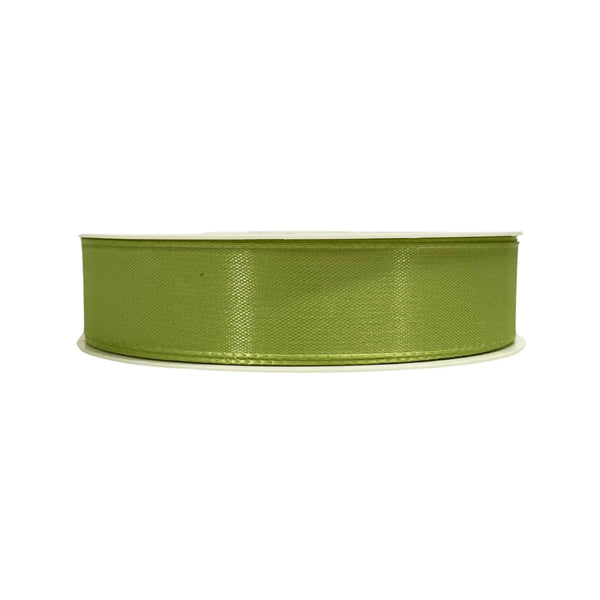 ruban taffetas vert tilleul en bobine de 50 m, 4 largeurs (8 / 15 / 25 / 40 mm). Idéal pour emballage décoratif, boutique, événements