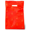 Sac plastique bouteille de vin motif vigne doré sur fond noir, format 2 et 3 bouteilles