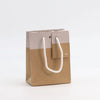 Sac kraft naturel blanc L'Exceptionnel Line avec poignées cordon – emballage cadeau professionnel