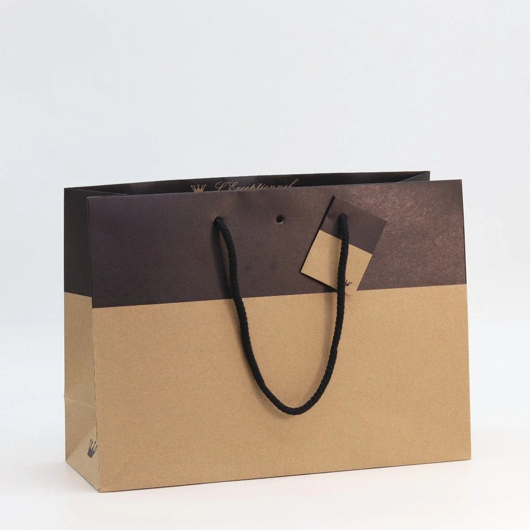 Collection L'Exceptionnel Line – sac kraft noir pour bijouterie et boutique de mode