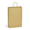 Sac kraft brun pour 3 bouteilles avec carton séparateur et poignées torsadées