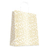 Sac kraft blanc doré emballage cadeau pour commerces et boutiques — vue de face