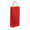 Sac kraft brun vergé pour 1 bouteille – texture vergée, poignées torsadées assorties
