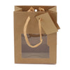 Sac papier kraft brun format middle avec fenêtre PET – boutique cadeaux et pâtisserie