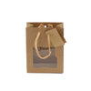 Sac kraft brun naturel format small avec fenêtre PET et poignées cordelières