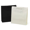 Sac kraft luxe 160 g blanc avec poignées en corde de coton, format 22x10x26 cm, certifié FSC