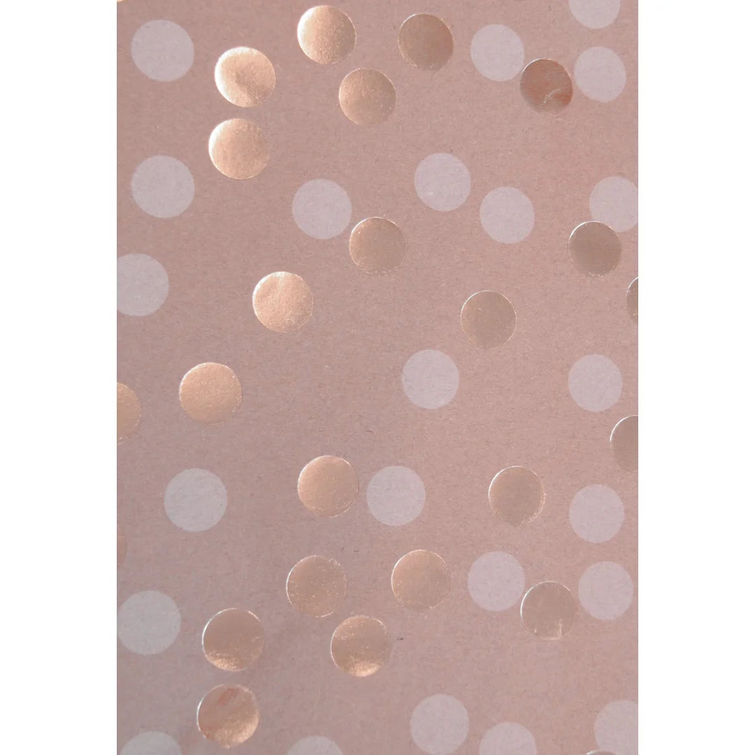 Sacs kraft luxe motif pois blanc et or en deux formats pour boutiques cadeaux et concept stores