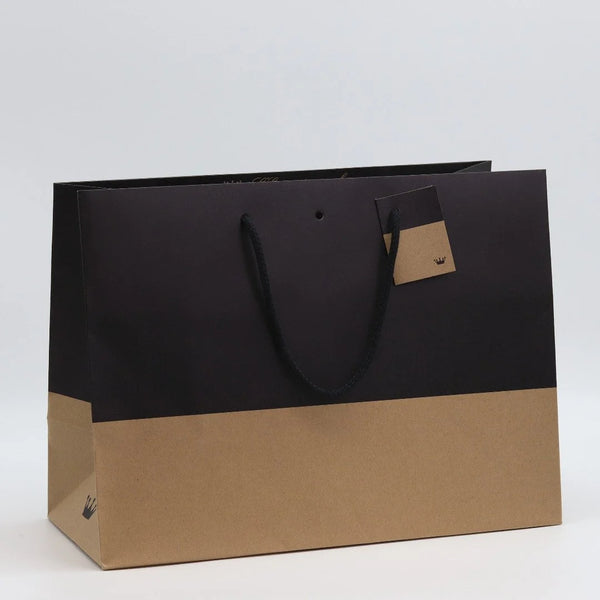 Sac kraft naturel noir 175 g/m² – emballage professionnel pour commerces spécialisés