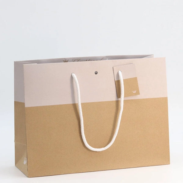 Sac luxe kraft blanc 175 g/m² – emballage professionnel pour commerce spécialisé