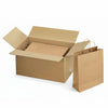 Sacs papier kraft brun à poignées torsadées pour commerces, disponibles en 7 formats blister ou carton