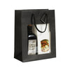Sac vitrine noir embossé fenêtre PET format Small et Middle pour emballage professionnel haut de gamme